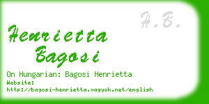 henrietta bagosi business card